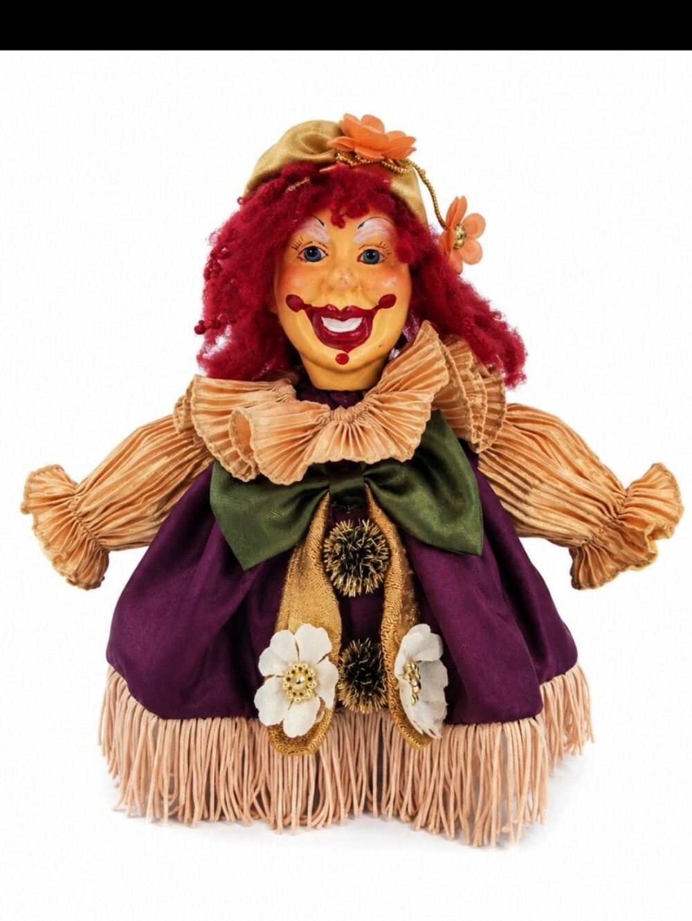 Vintage Wayne Kleski Clown Doll Dark Carnival Jester Halloween Decor